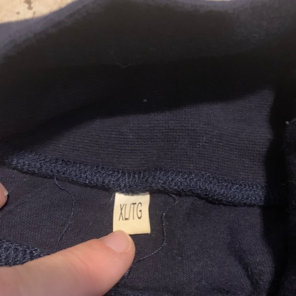 Vintage Navy Blue Turtleneck Long Sleeve Top XL/TG - Picture 2 of 5